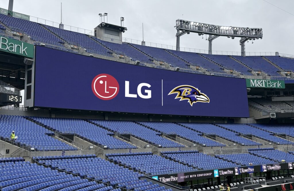 LG Electronics to Install Massive Display Solution at Baltimore Ravens’ Home Stadium